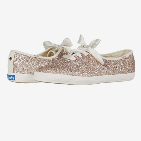 Keds | Shoes | Kate Spade Rose Gold Multi Glitter Keds | Poshmark